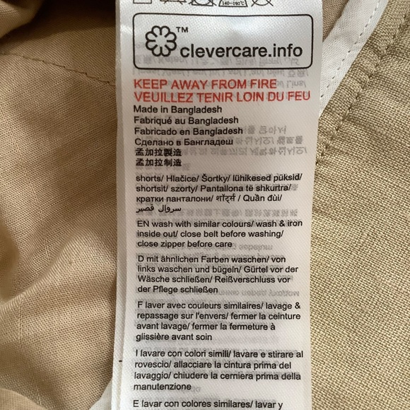 ESPRIT Tan Belted Linen Bermuda Shorts Size 6 - Picture 14 of 16
